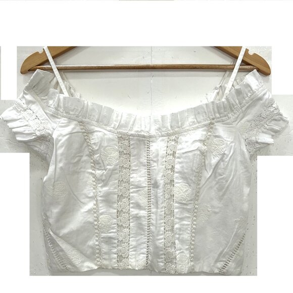 Anthropologie Off Shoulder Corset Top Size 6 - Picture 2 of 9
